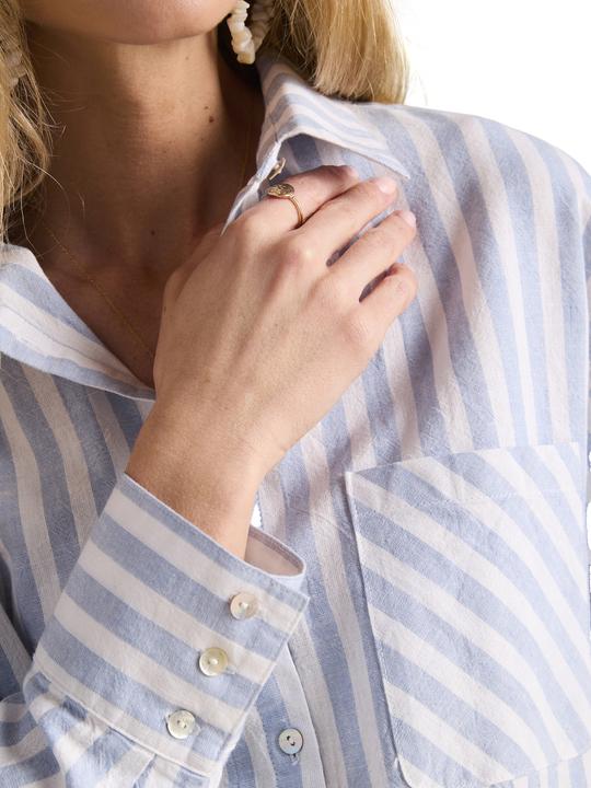 Produktbild Envie de Fraise Gestreifte Bluse für Schwangerschaft und Stillzeit, Leinenmix (38)