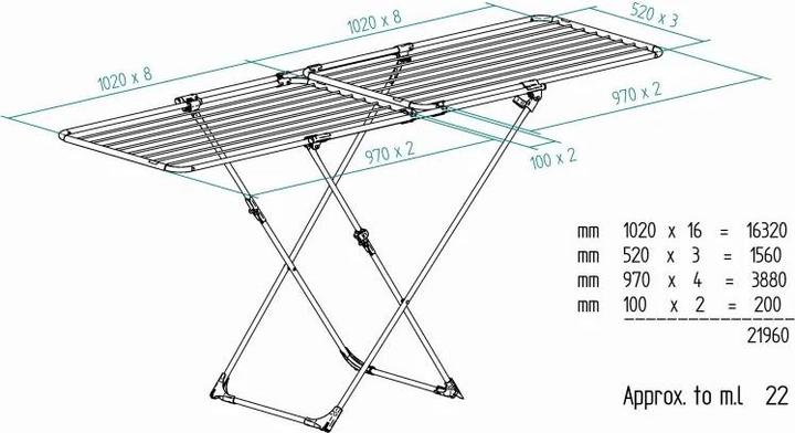 Actual product image Vileda Doble clothes horse (22 m)