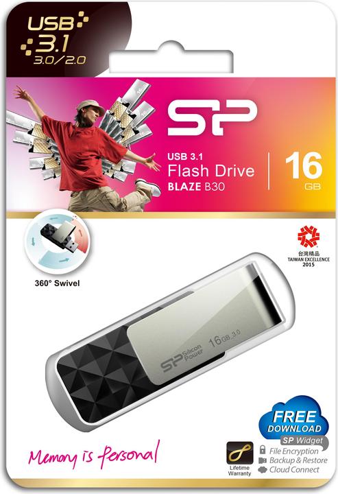 Actual product image Silicon Power Blaze B30 (16 GB, USB-A, USB 3.1)