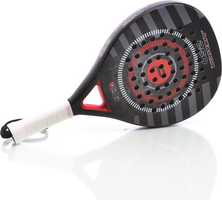 Luxtri Padel Schläger Jugador 250 Tropfen Grau-Rot 360g Fiberglas/EVA Tennis