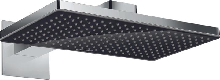 Produktbild hansgrohe Rainmaker Select 460 1jet Kopfbrause mit Brausearm weiss/chrom : Farbe - Schwarz/Chrom (1 Strahlarten, 19 l/min)
