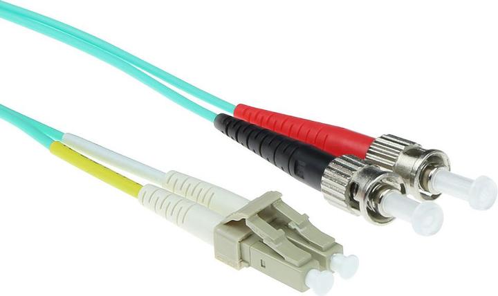 Produktbild 1.5 meter LSZH Multimode 50/125 OM3 fiber patch cable duplex with LC and ST connectors (CAT8.2, 1.50 m)
