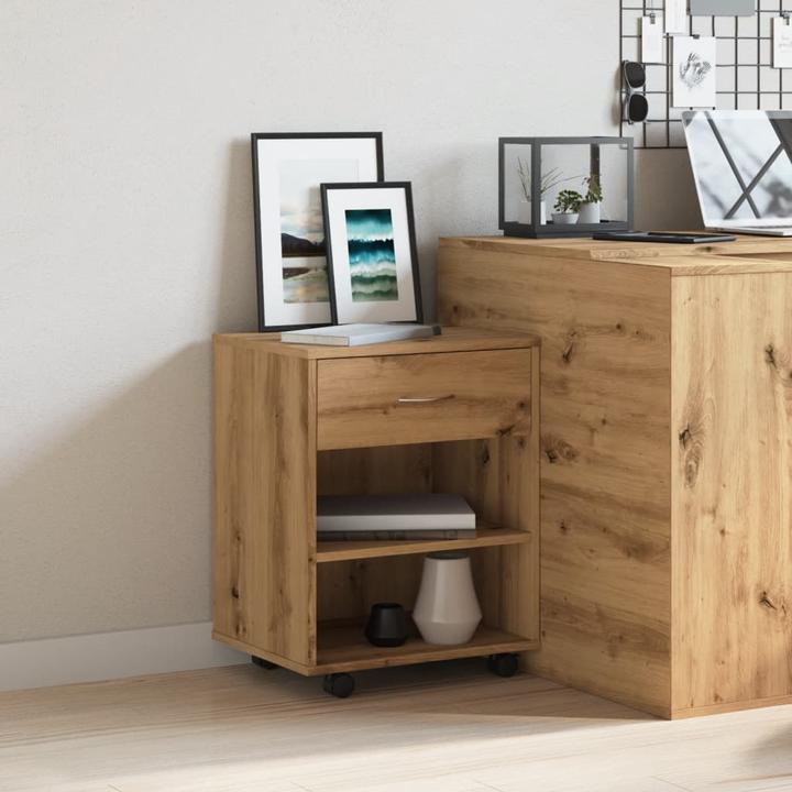 Actual product image VidaXL Rollcontainer Rollschrank Bürocontainer Büroschrank Schrank Artisan-Eiche (46 x 36 x 59 cm)