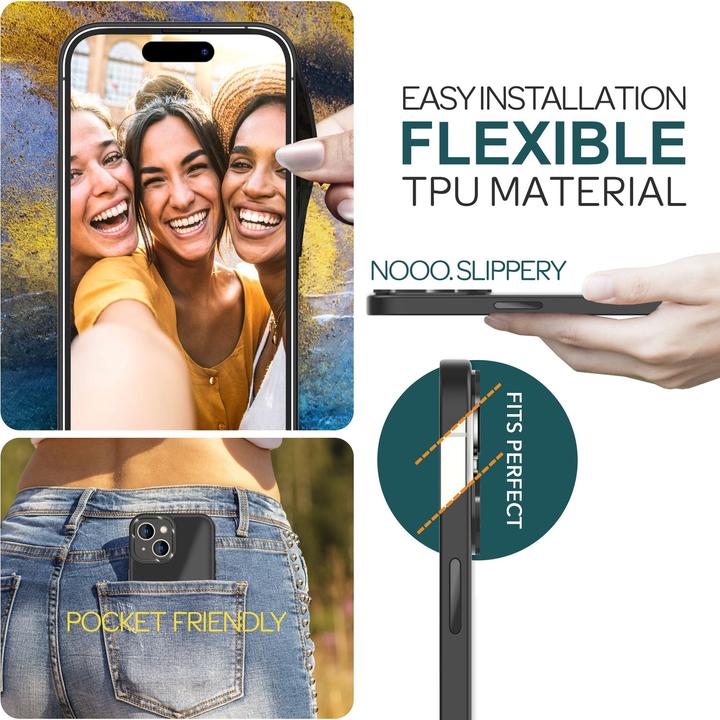 Actual product image Nalia Hybrid Sleeve Matt Transparent Frosted (Apple iPhone 15 Plus)
