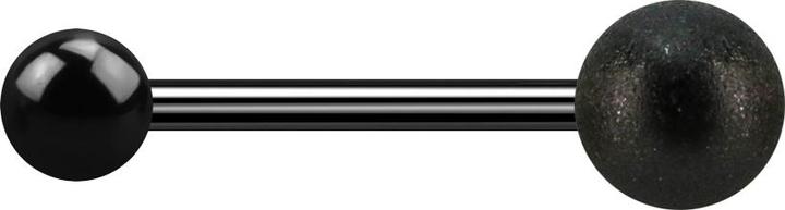 Star Piercing Micro Barbell schwarz mit Kugel und Kugel gesprenkelt (ohne Messing, Chirurgenstahl 316L)