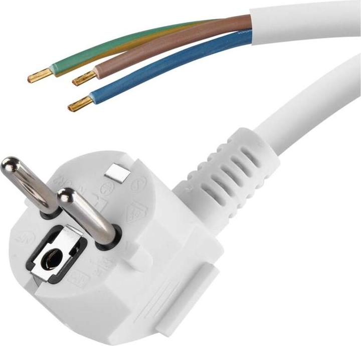 Produktbild Emos Netzkabel PVC 3x 1,5mm2, 2m, weiss (2 m)