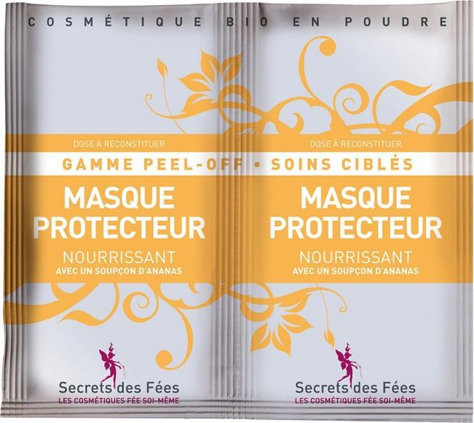 Actual product image Secrets des Fées Protective BIO Face Mask Nourishing Pineapple - 2x8g -