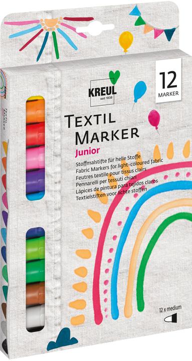 Actual product image Kreul T-Shirt Painter (Black, Brown, Light blue, Green, Violet, Pink, 4 mm, 12 x)