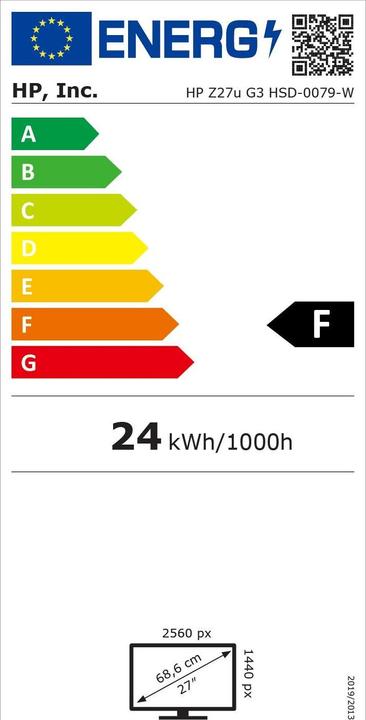 Energie-Label HP Z27u G3 (2560 x 1440 Pixel, 27")