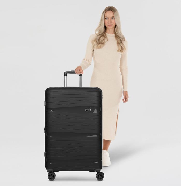 Image du produit D&N Travel Line 4300-Plus 4 roues Trolley L 76 cm avec soufflet extensible (96 l, XL (à partir de 115l))