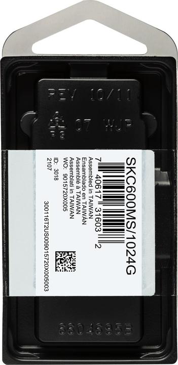 Actual product image Kingston SSD KC600 M.2 2280 SAS 1024 GB (1024 GB, mSATA)