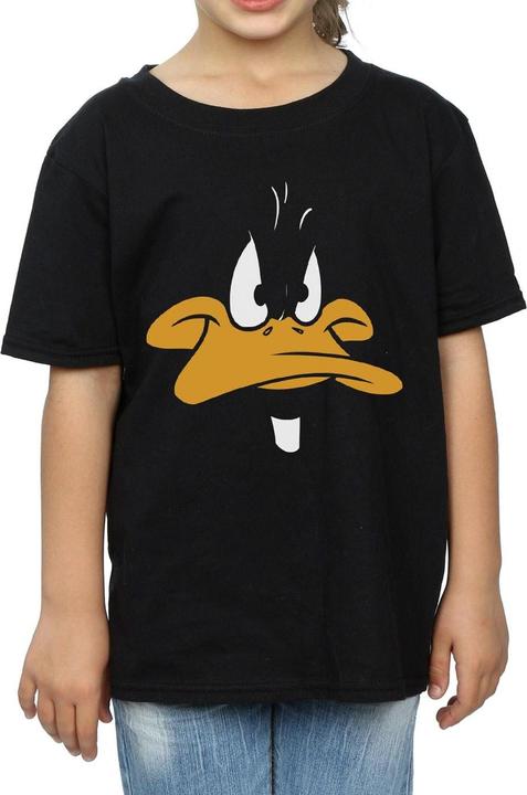 Actual product image Looney Tunes Girls Daffy Duck Face Cotton T-Shirt (152, 158)