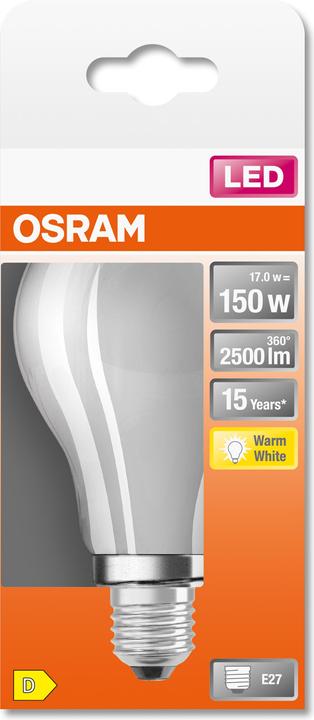 Actual product image Osram LED Retrofit Classic A (E27, 17 W, 2500 lm, 1 x, G)