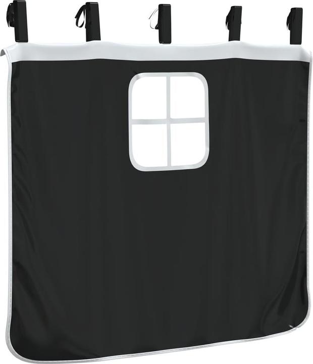 Actual product image VidaXL Curtains for loft bed with tunnel white and black