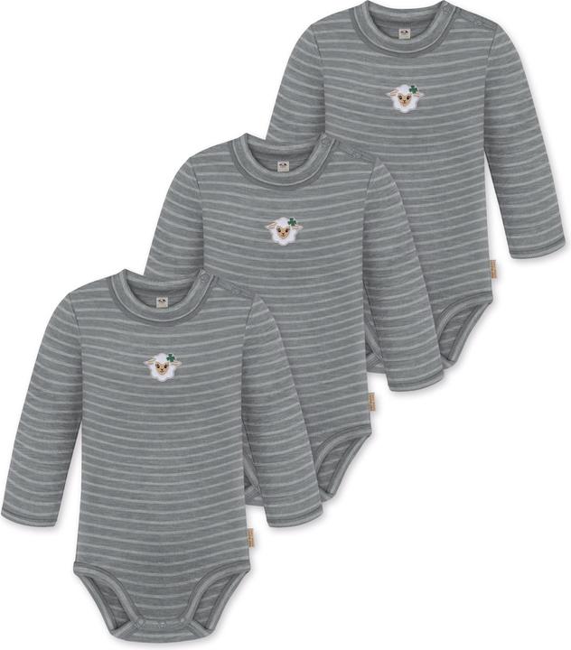 Normani 3er Pack Baby Merino Langarmbody „Tuai" - 9399