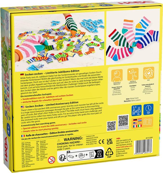 Image du produit Haba Chaussettes Jouer Edition Anniversaire (Italien, Anglais, Allemand, Français)