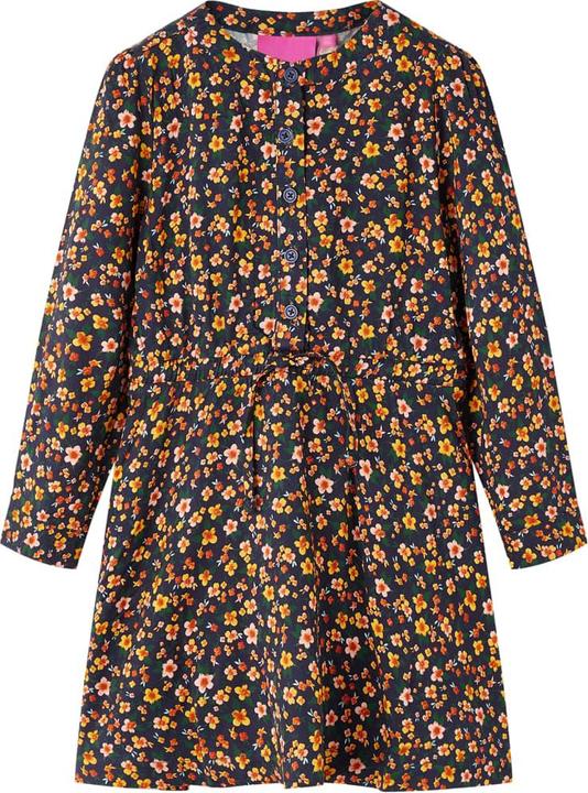 Produktbild VidaXL Kinderkleid mit Langen Ärmeln Marineblau 92,Material: 100 (92)