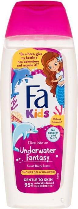 Actual product image Fa Kids Underwater Fantasy And Sweet Berry Shampoo 400ml (400 ml, Liquid shampoo)
