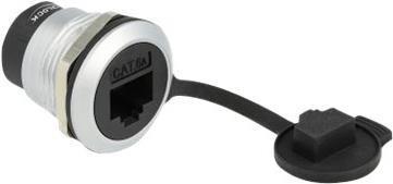 Image du produit Delock Prise encastrée RJ45 Cat.6A avec cache-poussière (Raccord réseau)