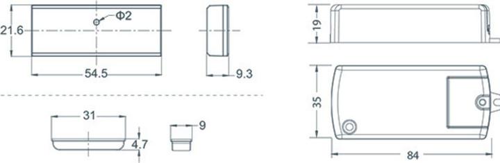 Immagine prodotto L&S Interruttore magnetico di contatto porta a LED 12 V E-motion