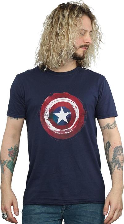Image du produit - T-shirt CAPTAIN AMERICA SPLATTER SHIELD - Homme (XL)