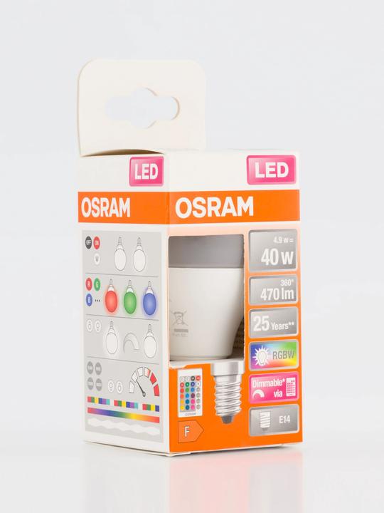 Produktbild Osram Led Retrofit Rgbw Lamps With Remote Control (E14, 40 W, 470 lm, 1 x, F)