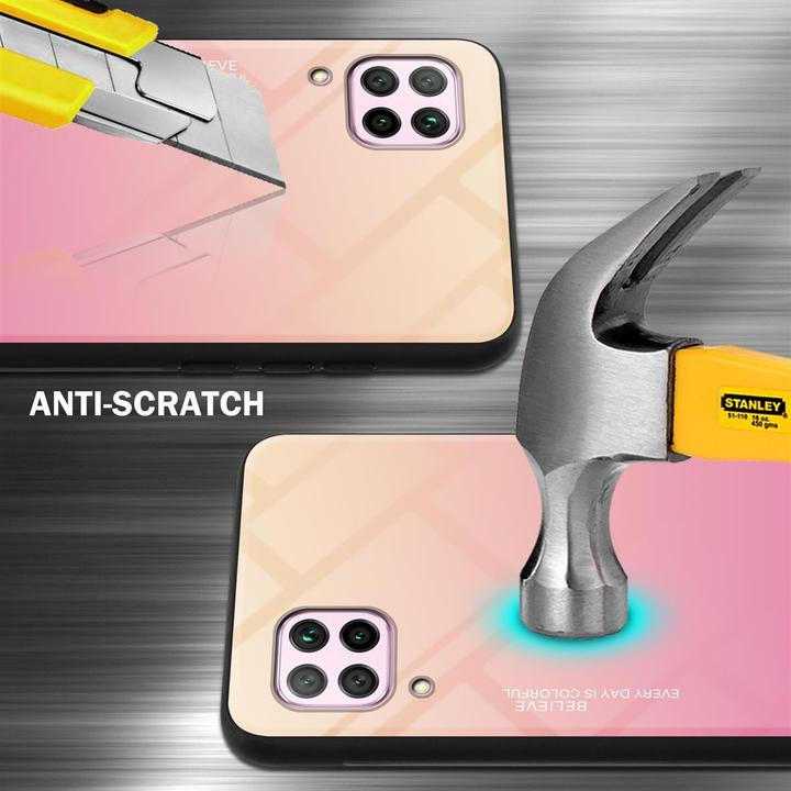 Actual product image Cadorabo TPU 2 colors glass cover (Huawei Nova 7i, Huawei P40 Lite)