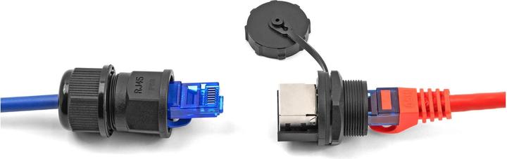 Image du produit Delock Connecteur RJ45 Cat.6A avec capuchon à encastrer IP67 étanche à la poussière et à l'eau (Raccord réseau)