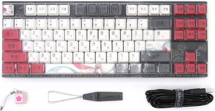 Immagine prodotto Varmilo VEA87 Tastiera da gioco Beijing Opera TKL, MX-Brown, LED bianco - Layout USA (US, Cablato)