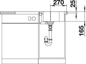 Actual product image Blanco Lantos 45 S-IF (Top-mounted sink, 86 cm, 50 cm)