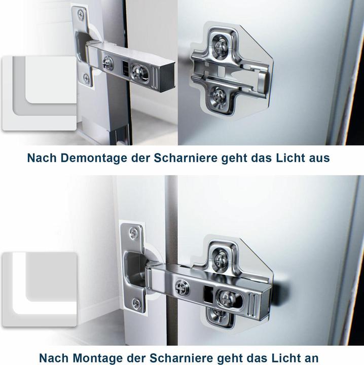 Image du produit SONNI LED-Spiegelschrank, Badezimmerspiegelschrank mit Beleuchtung, 60 x 65 cm, beschlagfrei, mit St