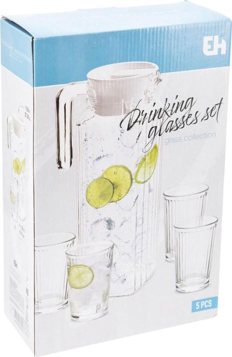 Actual product image Excellent Houseware Glass jug and 4x drinking glasses in a set (0.20 l, 5 x)