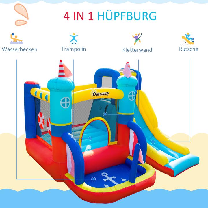Immagine prodotto Outsunny Hüpfburg Oxford-Gewebe, Polyester-Gewebe mehrfarbig
