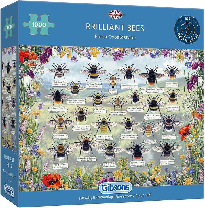 Produktbild Gibsons Puzzle Brillante Bienen 1000 Teile (1000 Teile)