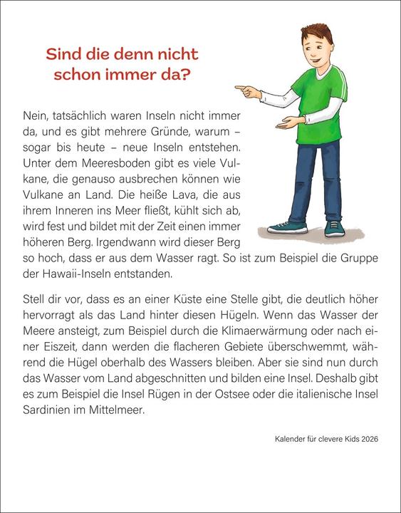 Produktbild Harenberg Kalender für clevere Kids Tagesabreisskalender 2026 (Deutsch)