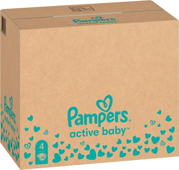 Produktbild Pampers Active Baby (Gr. 4, Monatsbox, 180 Stück)