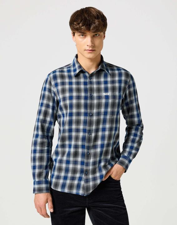 Produktbild Wrangler Langarmhemd One Pocket Indigo Shirt (L)