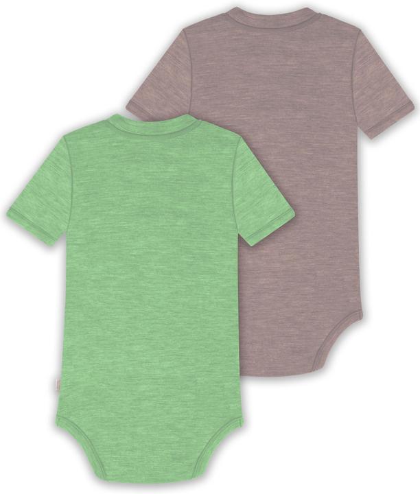 Actual product image Normani Set of 2 baby merino short-sleeved body "Tihoi" - 9321 (74)