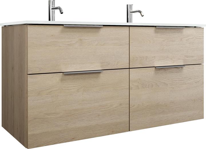 Produktbild burgbad Eqio Glas-Doppelwaschtisch inklusive Waschtischunterschrank, Breite 1220 mm
