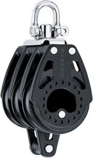 Harken Dreischeibenblock/Wirbel/Hundsfott