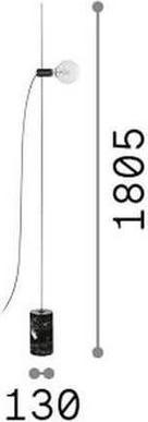 Actual product image Ideal lux EVA floor lamp E27 ⌀130mm black 295213 (E27)