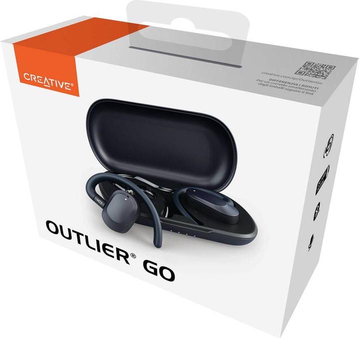 Immagine prodotto Creative OUTLIER GO Auricolare Bluetooth blu scuro (Nessuna soppressione del rumore, 26 h, Senza fili)