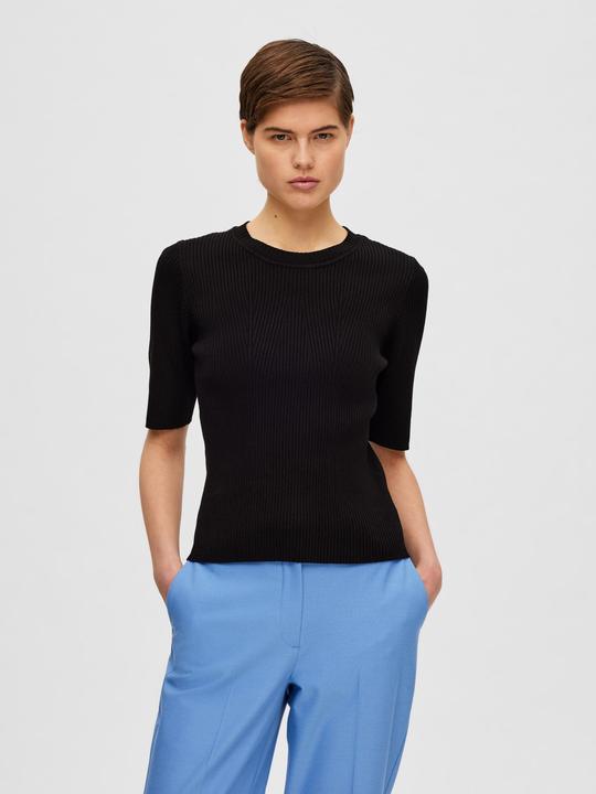Actual product image Selected Femme Short sleeve knitted top (XL)