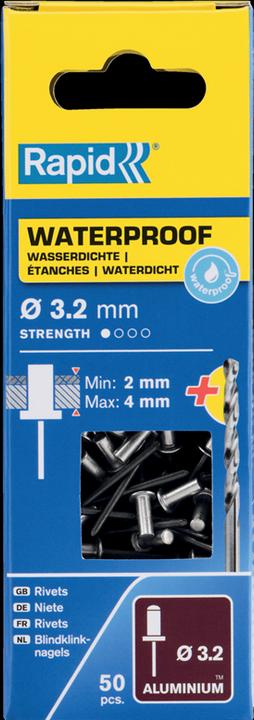 Actual product image Rapid Waterproof blind rivet Ø 3.2 x 8 mm