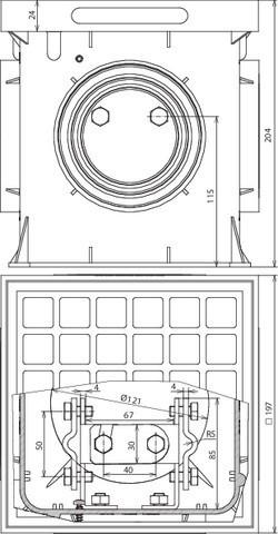 Actual product image Dehn 549050 UF disconnection box plastic 200x200x205mm w. disconnection St/tZn