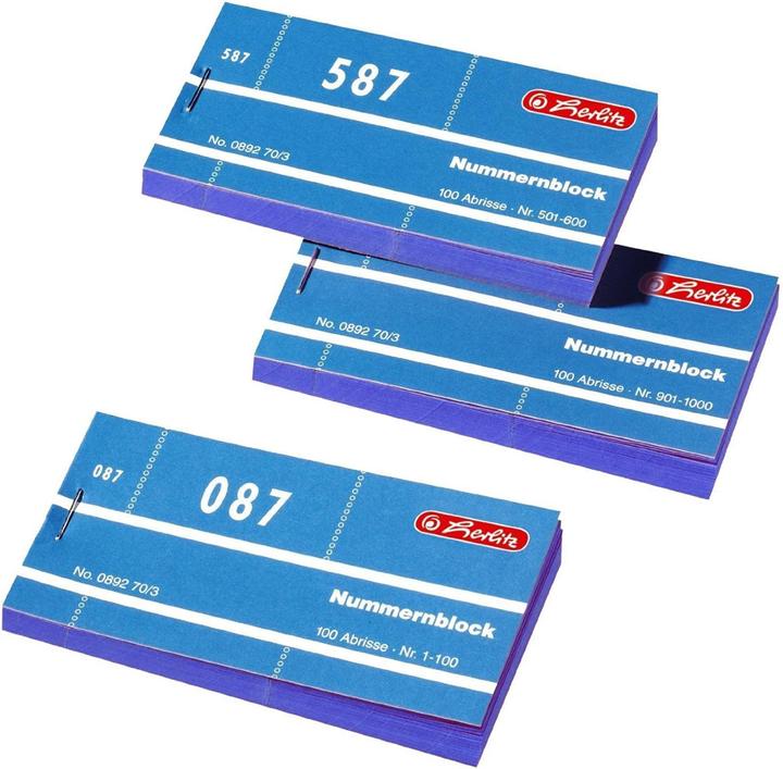 Produktbild Herlitz Nummernblock 1-1000 (1000 x)