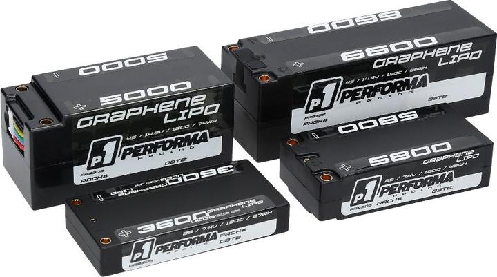 Produktbild Performa Racing Graphene Lipo Shorty 3600 ULCG 7.4V 120C (7.40 V, 3600 mAh)