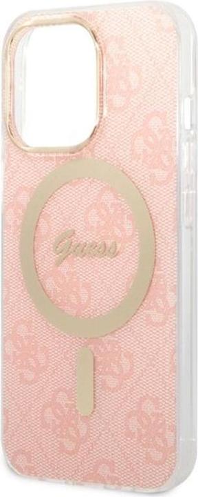 Image du produit Guess Zestaw GUBPP13LH4EACSP Etui+ chargeur iPhone 13 Pro różowy/pink hard case 4G Print MagSafe (Apple iPhone 13 Pro)