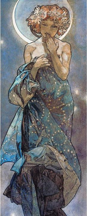 Immagine prodotto Trenddeko Mucha - Stella: la luna (96 x 260 cm)