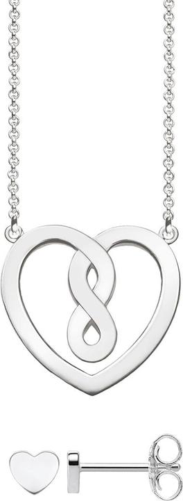 Thomas Sabo Set Collier/Ohrstecker Herz SET0557-001-21-L42v (925 Sterling Silber, 42 cm)